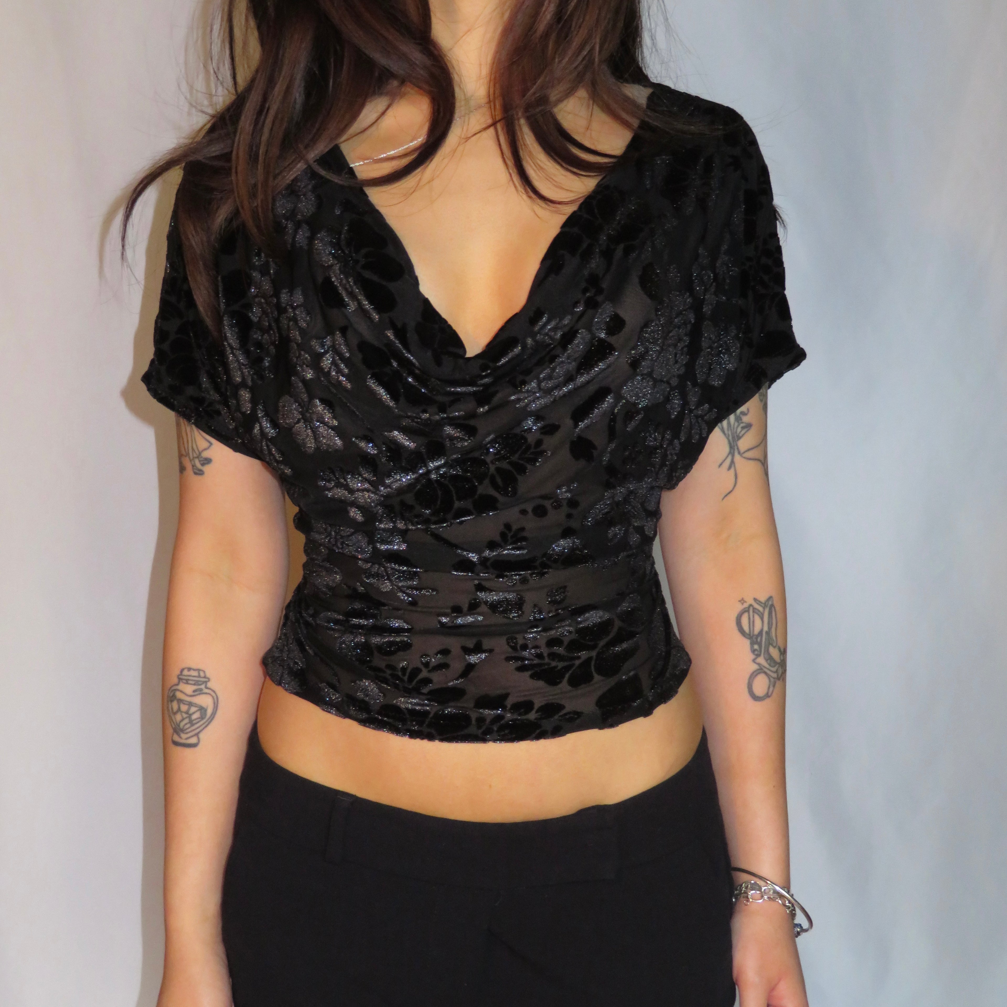Suzy Sheer Velvet Top