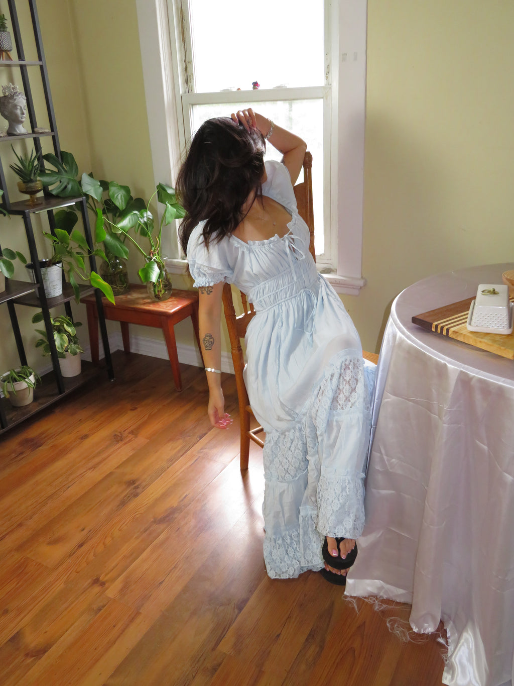 Greta Tiered Lace Maxi Dress