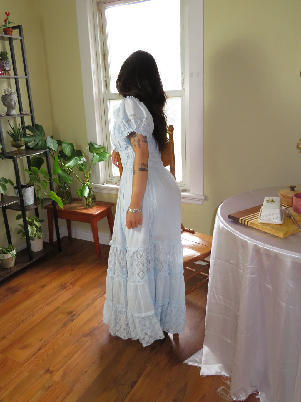 Greta Tiered Lace Maxi Dress
