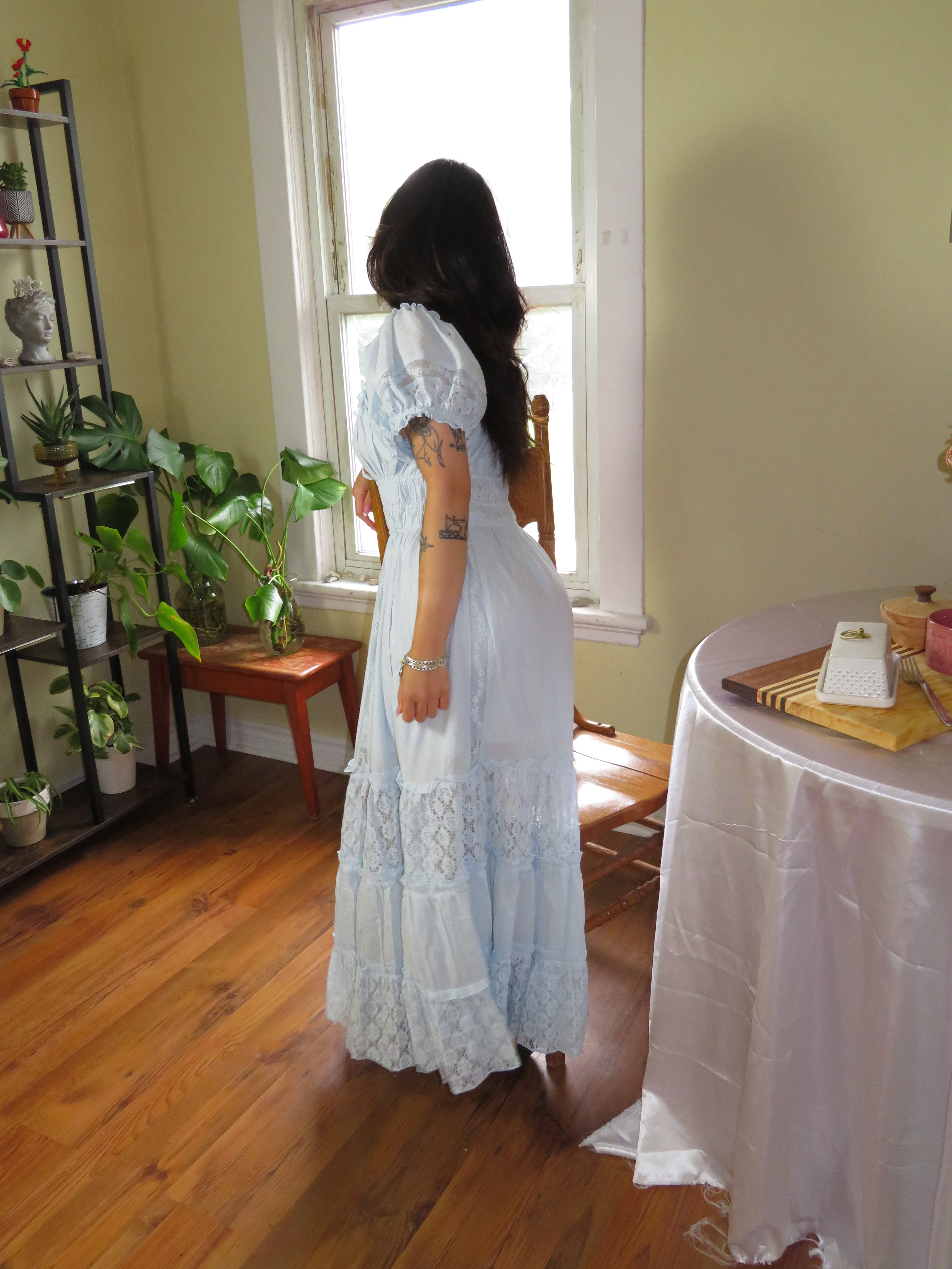 Greta Tiered Lace Maxi Dress