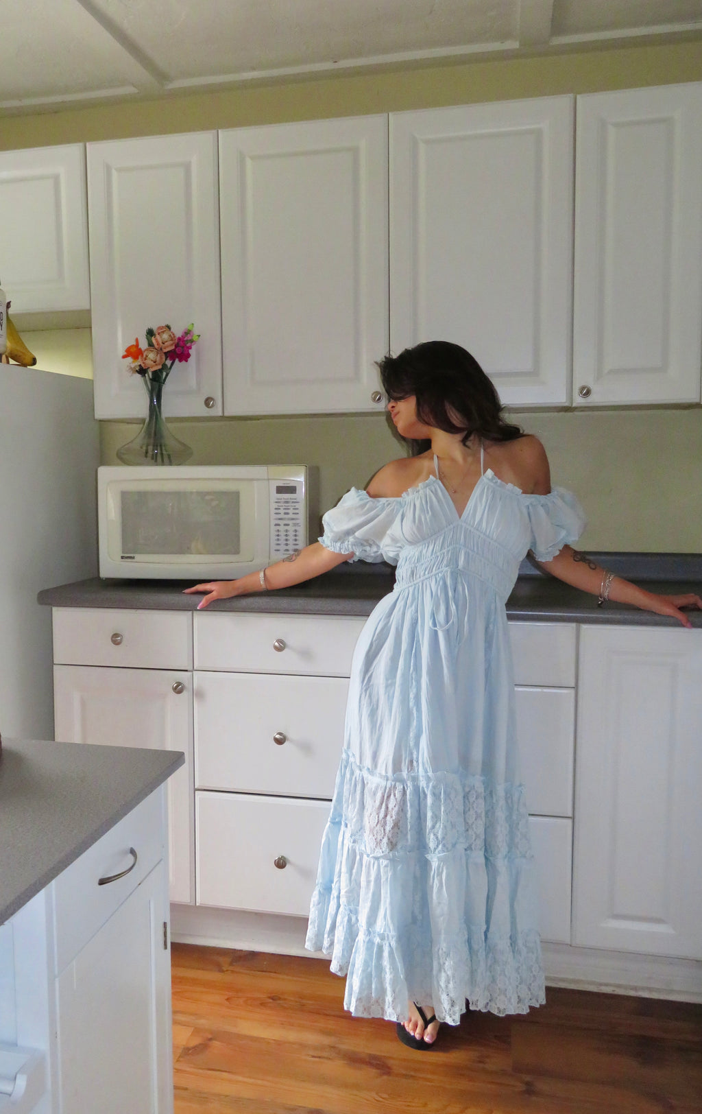 Greta Tiered Lace Maxi Dress
