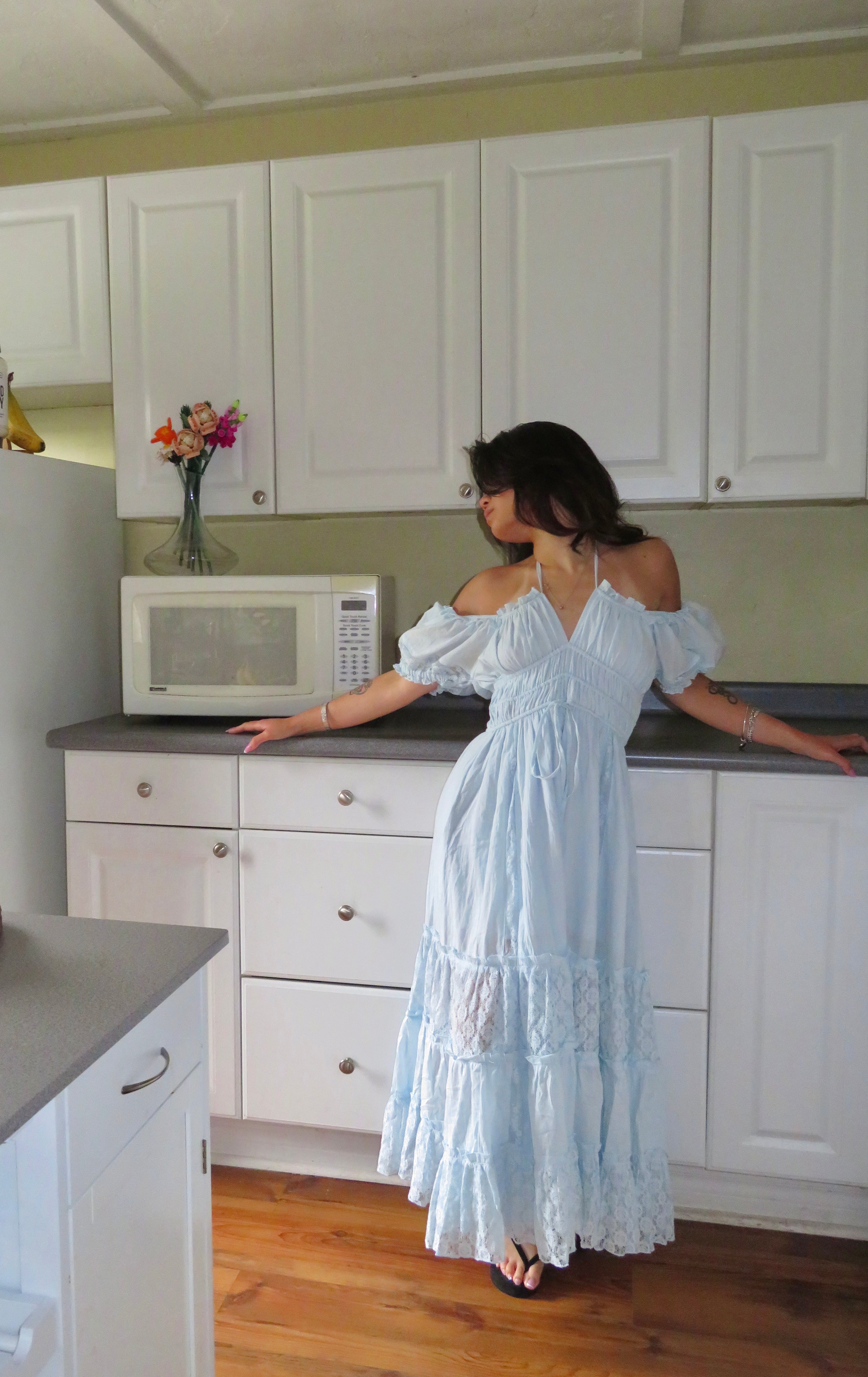 Greta Tiered Lace Maxi Dress
