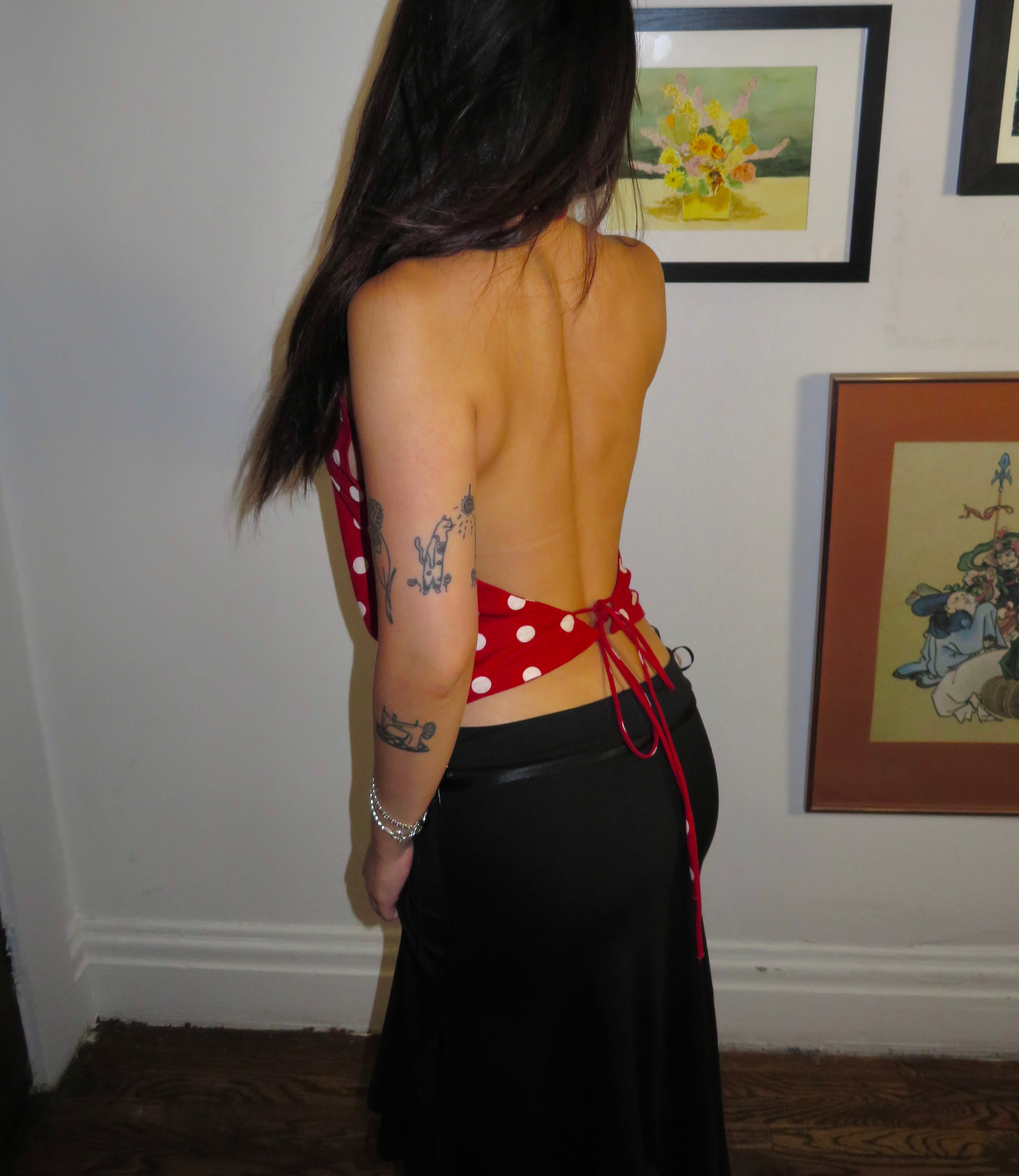 Maya Polka Dot Tie Halter Top