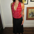 Maya Polka Dot Tie Halter Top